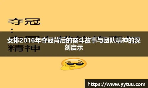 女排2016年夺冠背后的奋斗故事与团队精神的深刻启示